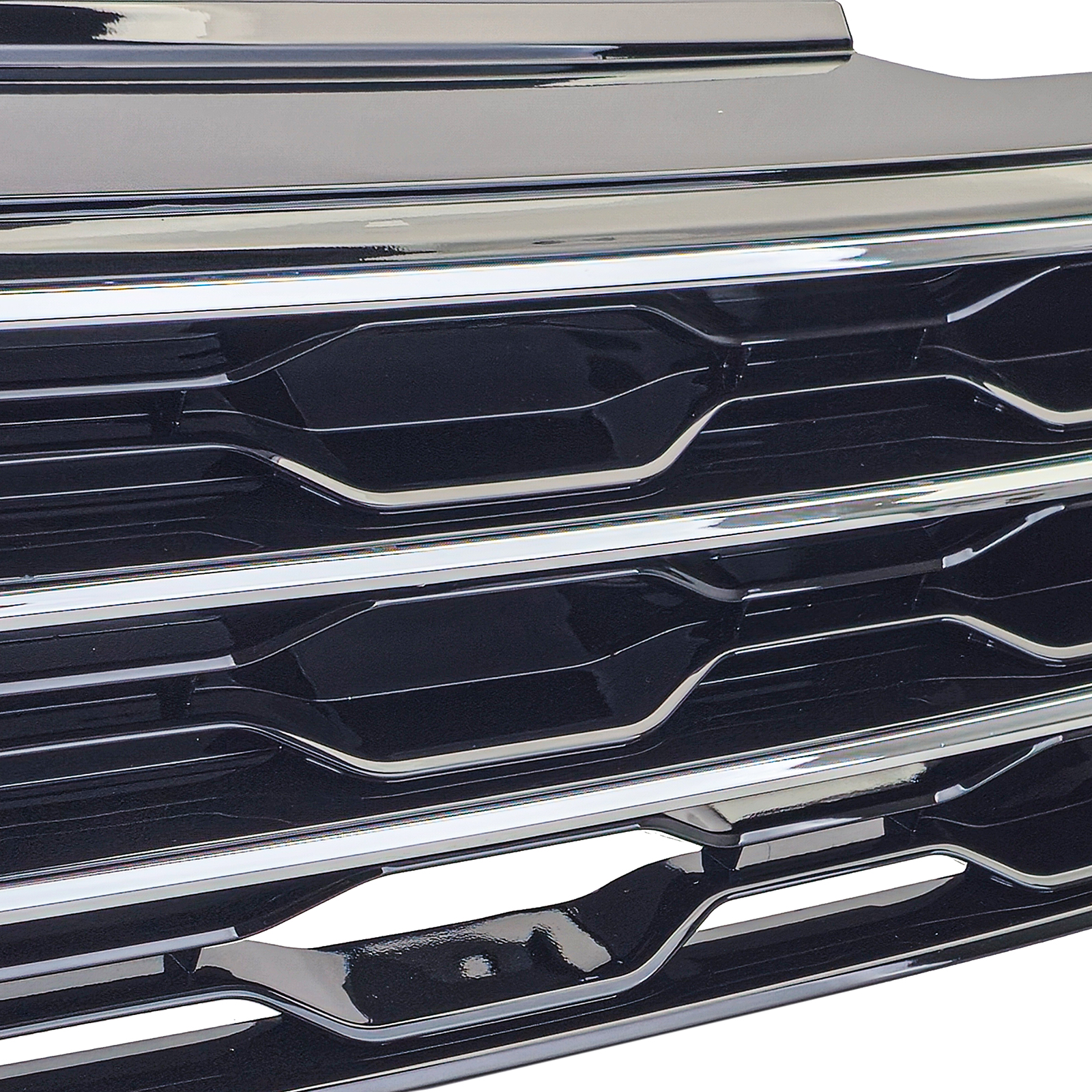 Grill passend voor VW T-Roc 2017- glanzend zwart/chroom