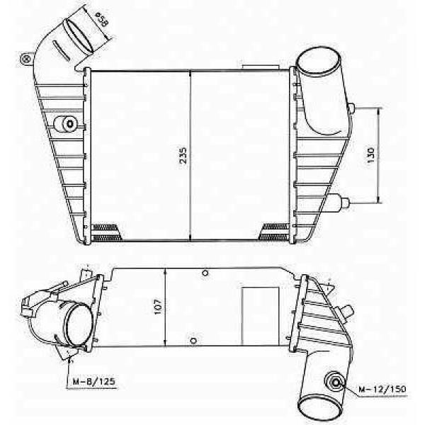 Intercooler AUDI A6 94-97 OOK AUDI 100 2.5TDI 2.5 TDI