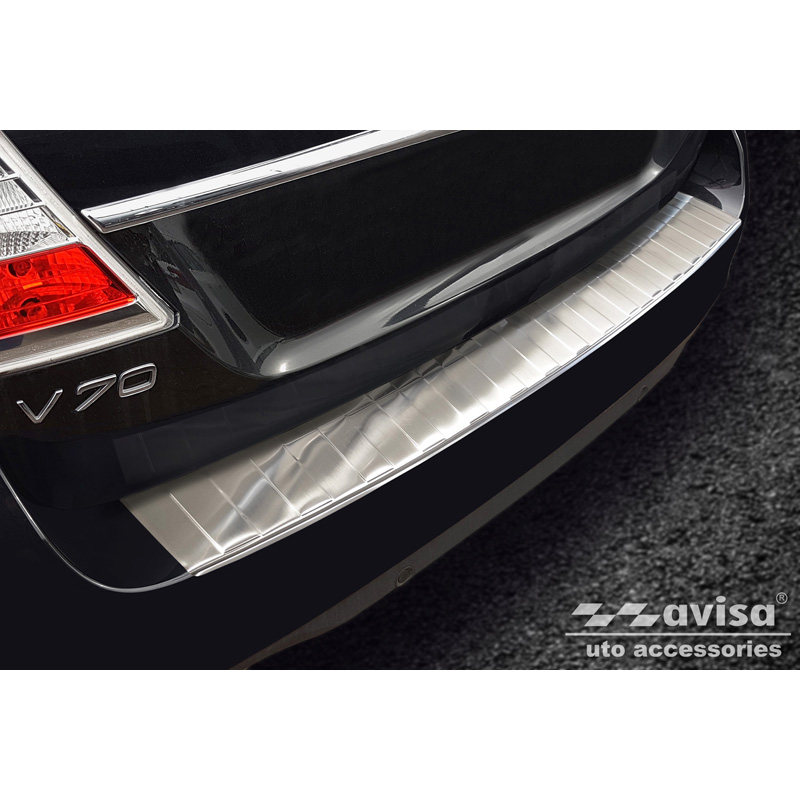 Stainless Steel Rear bumper protector  Volvo V70 Facelift 2013-2016 'Ribs'