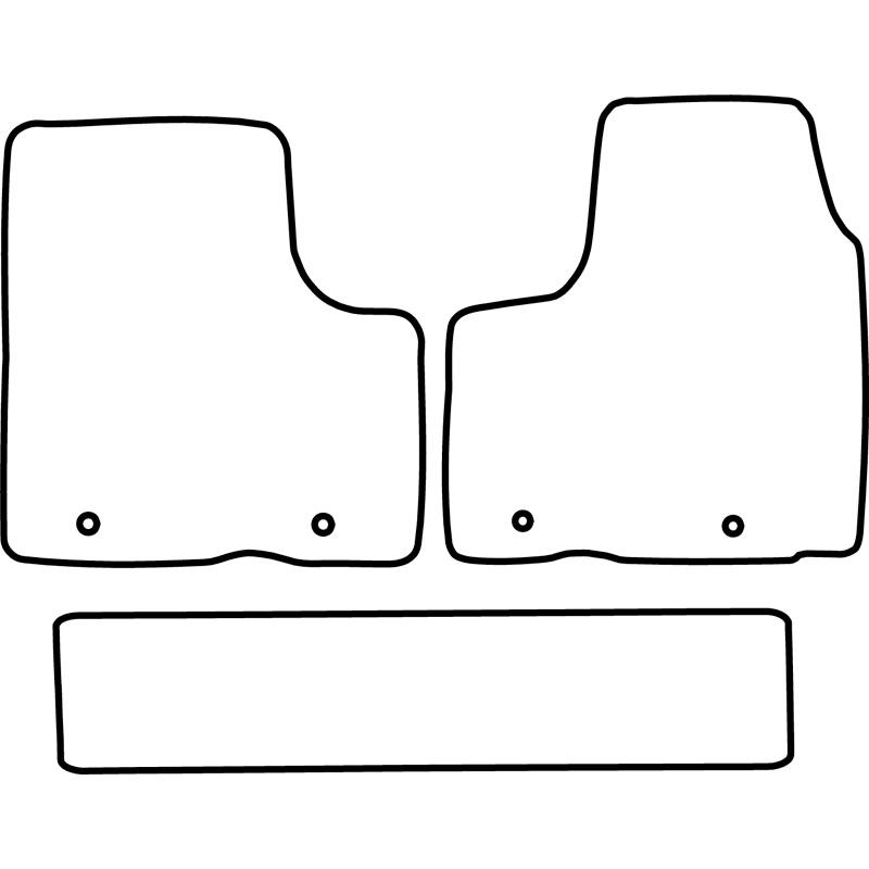 Set car mats  Opel Vivaro 2014-2019 (2nd row)