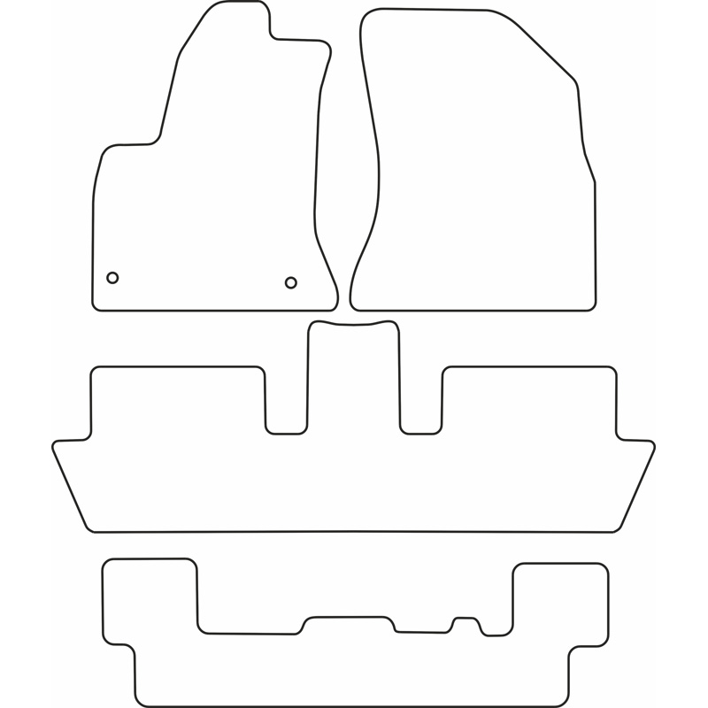 Set car mats  Citroen C4 Picasso 2007-2012 (7 persons)