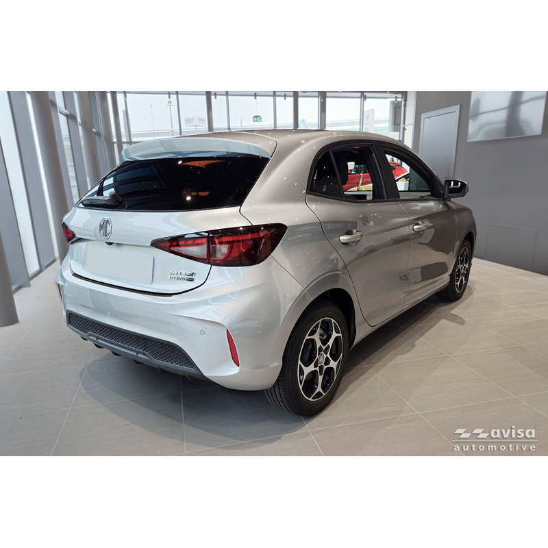 Avisa Matt Black Stainless Steel Rear bumper protector  MG 3 III 2024- 'Ribs'