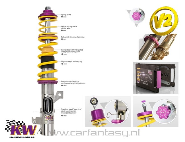 Coilover KW V2 inox VW Passat 3C 1.6 03/2005-