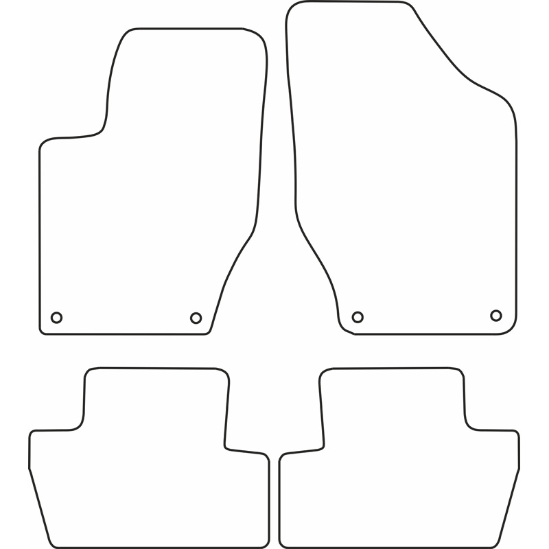 Set velour car mats  Peugeot 308 2007-2013