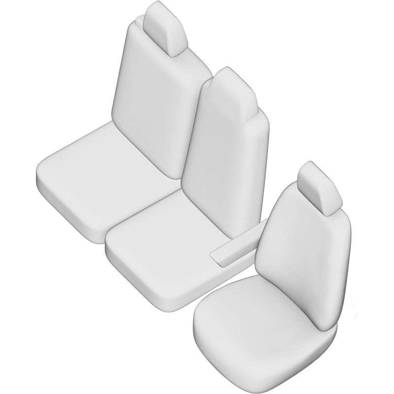 Original Design Textile seat covers 2+1  Renault Trafic/Fiat Talento/Nissan NV300/Opel Vivaro 2014- (split in bottom/backrest bench)