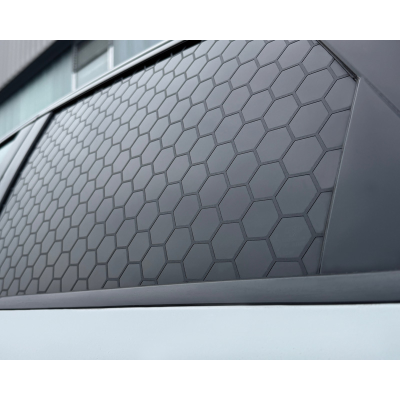 Foliatec Window Sticker Honeycomb – Set of 3 pieces 75x50cm – Glossy Black
