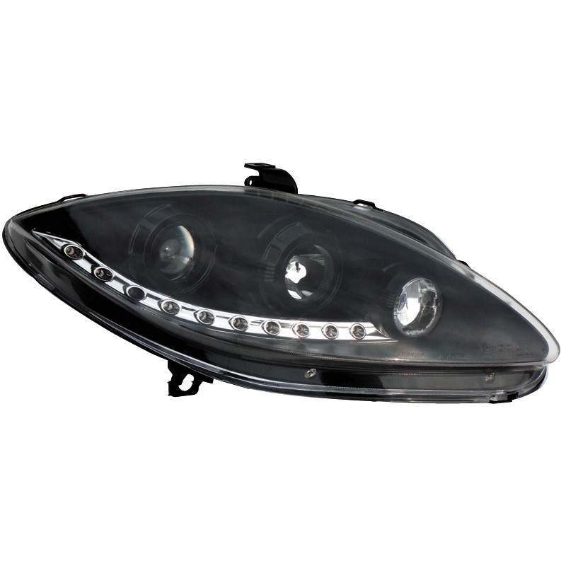 Set Headlights in DRL-Look  Seat Leon/Altea/Toledo 2005-2009 - Black