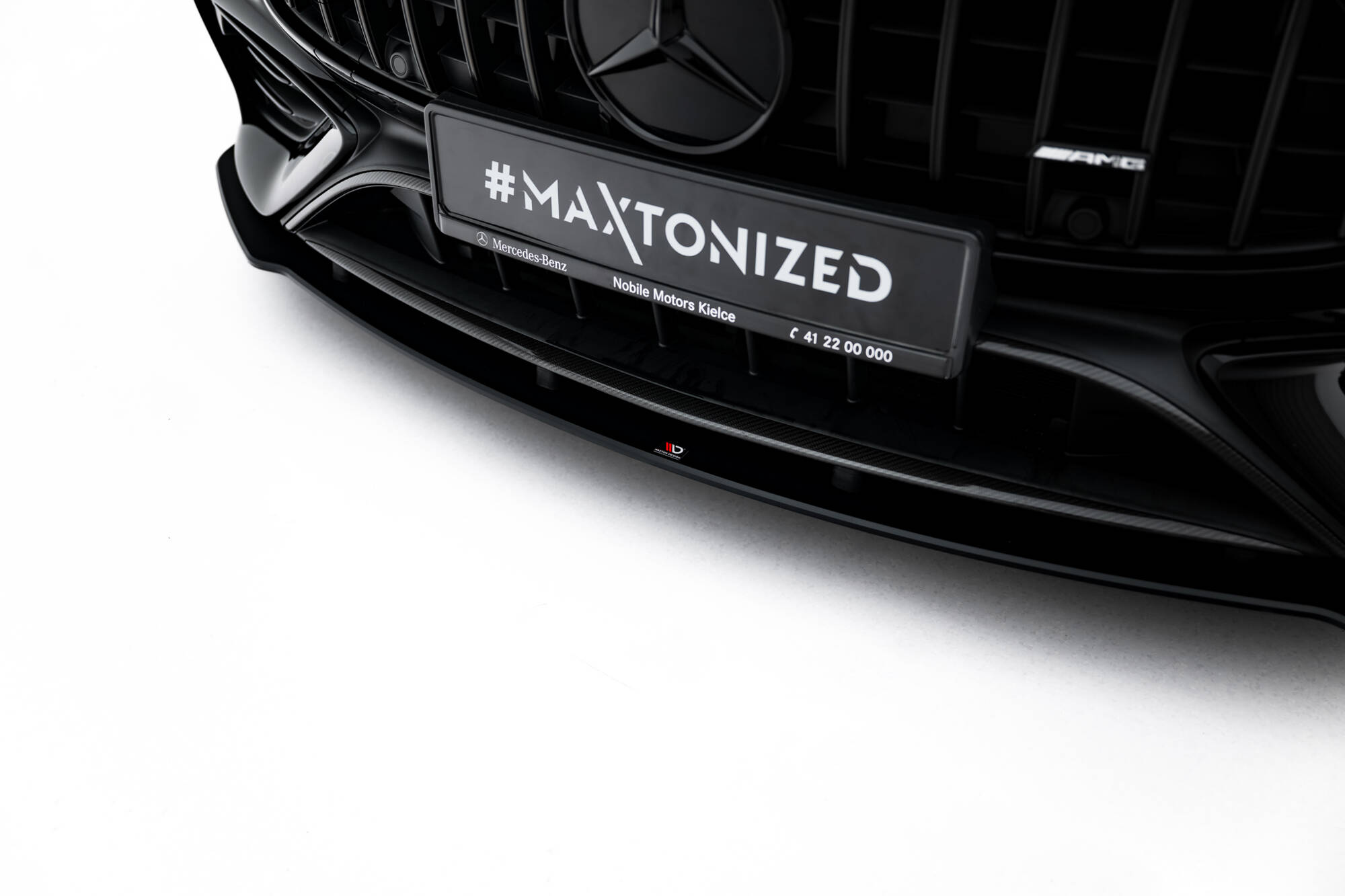 Street Pro Voorspoiler passend voor Mercedes-AMG CLE 53 C236 Maxton Glanzend zwart