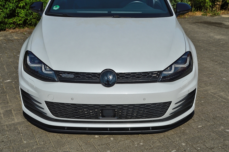 Voorspoiler passend voor Volkswagen Golf 7 GTI GTD 13-17 Glans Zwart