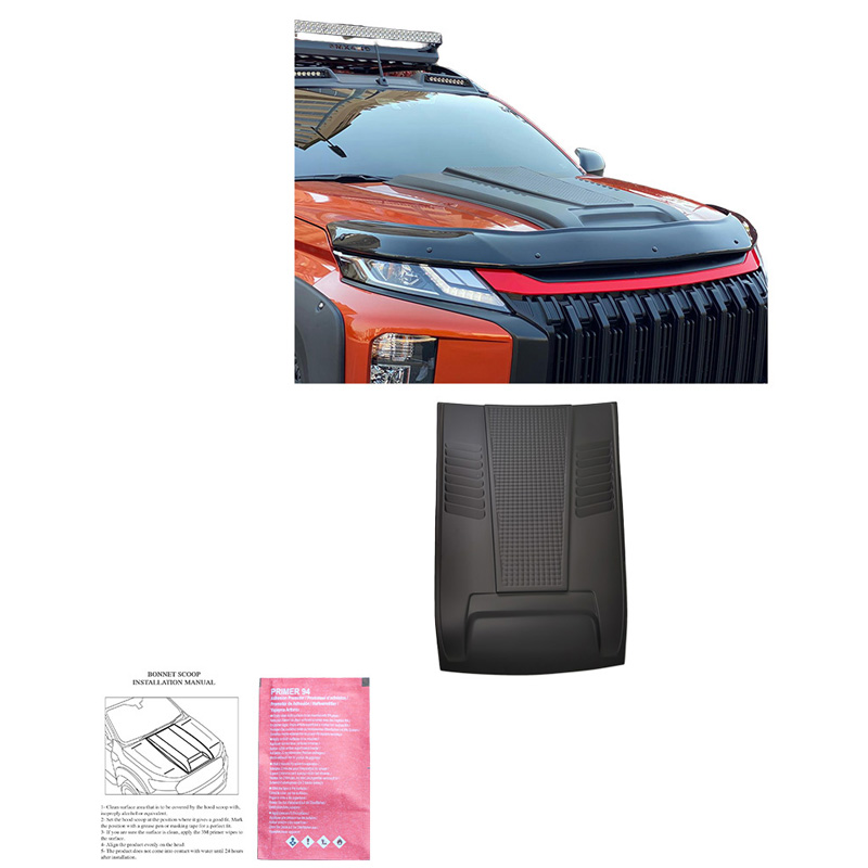 Bonnet Scoop  Mitsubishi L200 Triton 6 2019- - Matt black