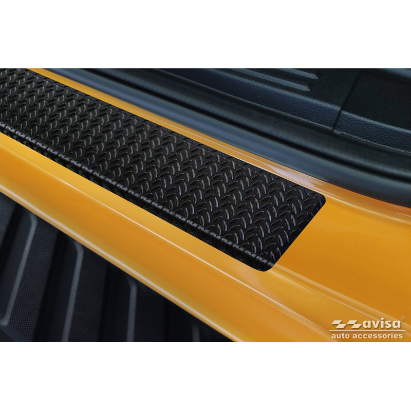 Aluminium door sill protectors 'Riffled Plate'  Ford Ranger VI 2022- & Volkswagen Amarok II 2023- - 4-pieces - Black