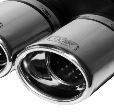 Muffler duplex Honda Civic 1992-1996 RVS eindstuk 95x65mm rond