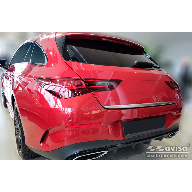 Avisa Brushed Stainless Steel Trunk Tailgate Trim Cover  Mercedes CLA Shooting Brake (X118) 2019-