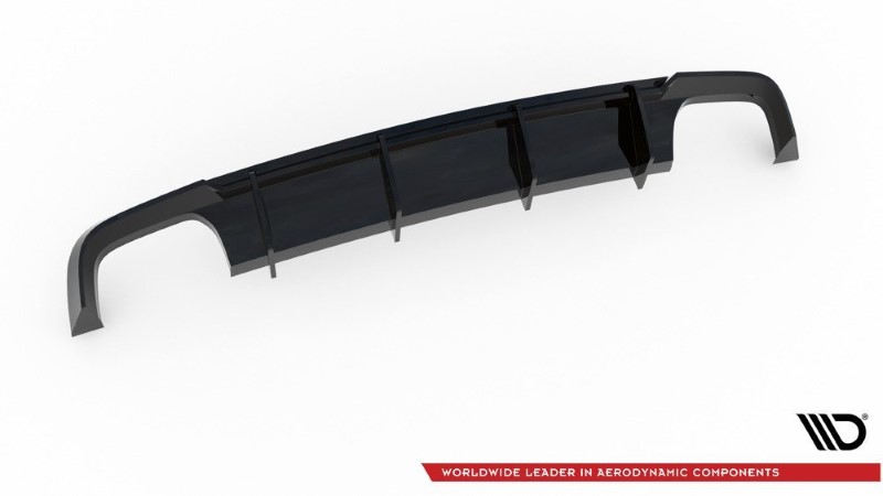Diffuser passend voor Audi S6 / A6 S-Line C7 FL Glanzend Zwart