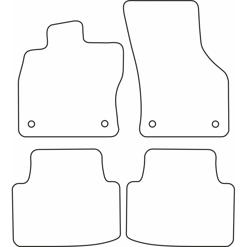 Set car mats  Volkswagen Passat 3G/B8 2014-