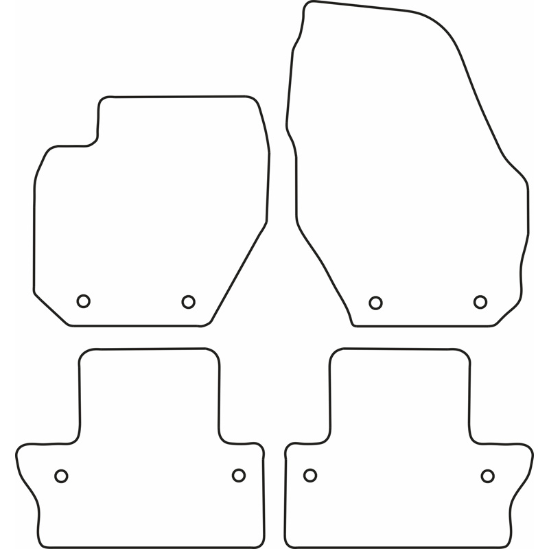 Set velour car mats  Volvo S60/V60 2010-2018 & Polestar 1 2018-
