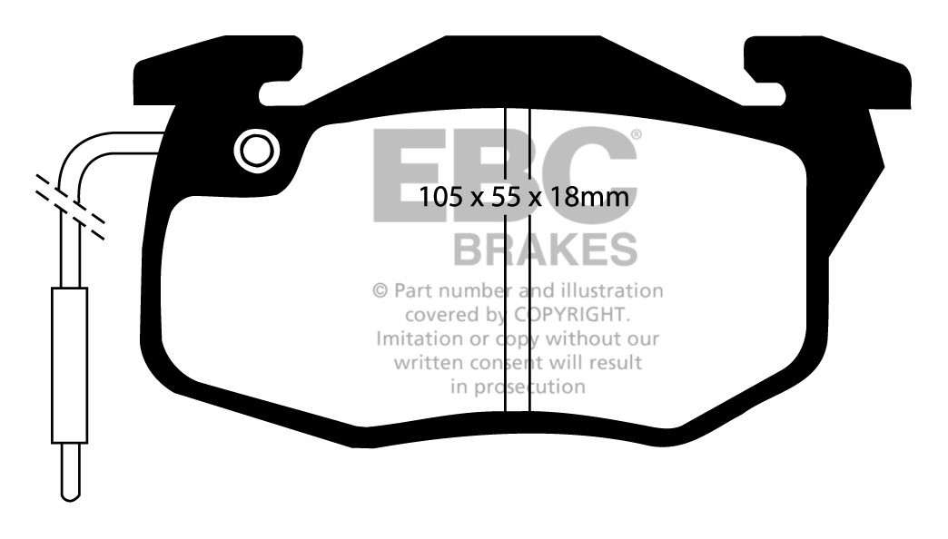 EBC Brakes RENAULT 11 1.6 D 87-89 Remblokken voorzijde