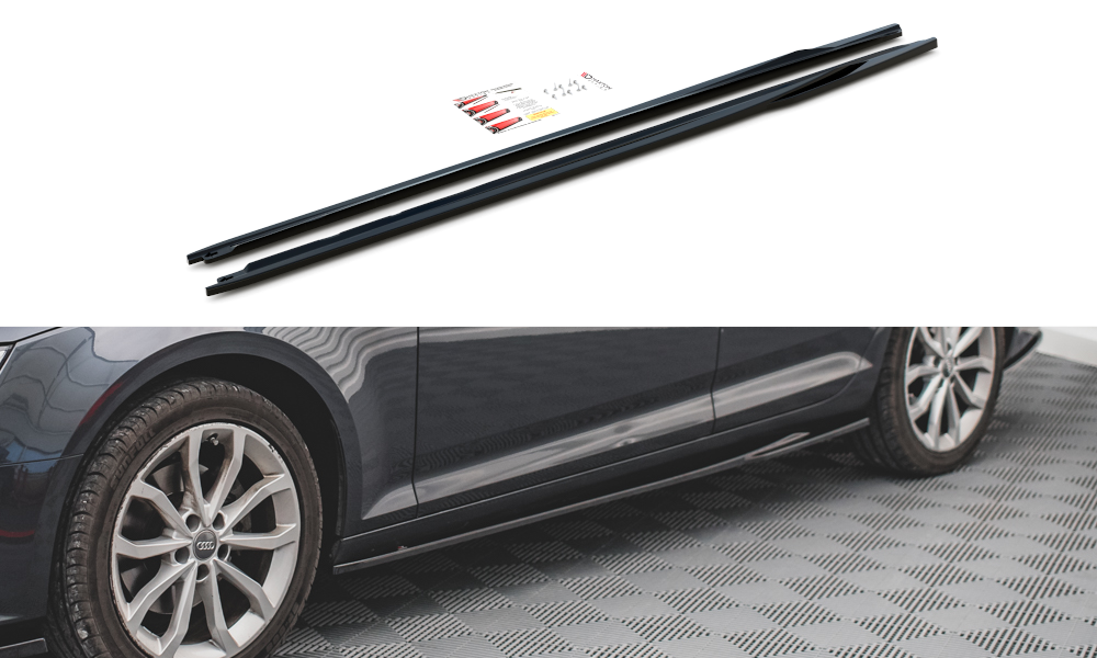 Zijskirts passend voor Audi A4 B9 Avant Maxton