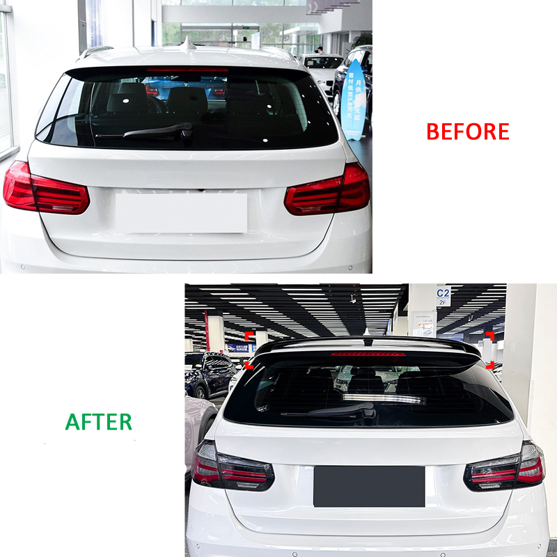 Roof spoiler (Spoiler Cap)  BMW 3-Series F31 Touring 2012-2019 (ABS Glossy Black)