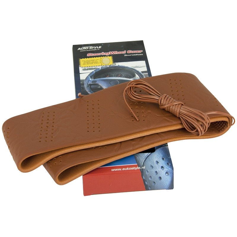 Universal steering wheel cover Classic - Brown (lace)