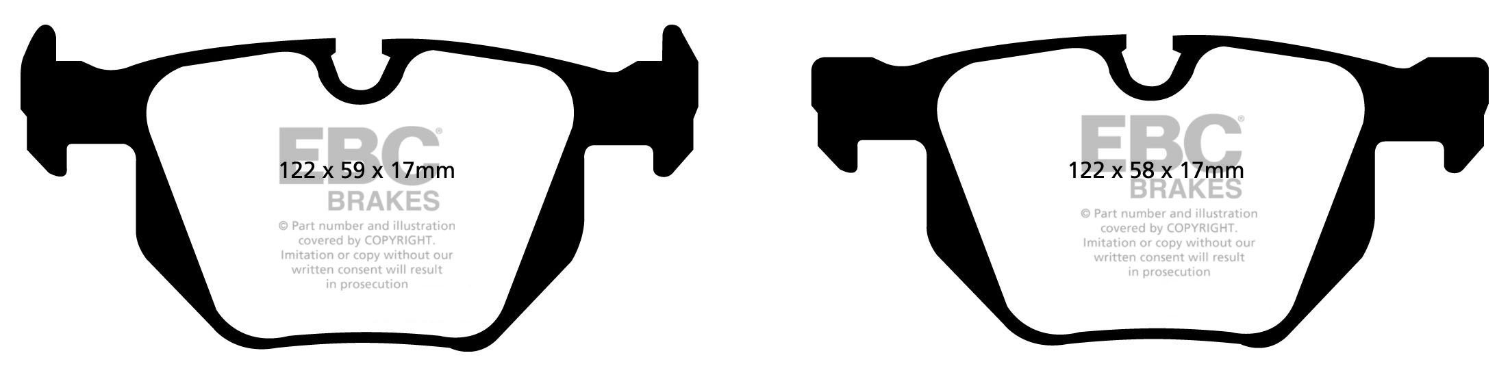EBC Brakes BMW 520 2.0 TD (E60) 2005-2010 Remblokken achterzijde