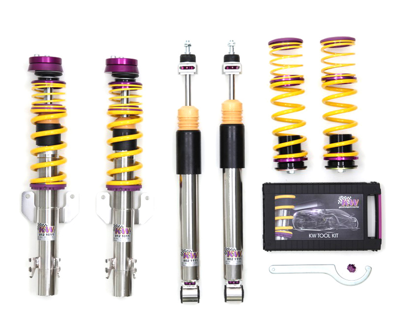 Schroefset KW V3 inox VW Golf VIII DDC, Multilink, 55mm klem, tot 1035kg