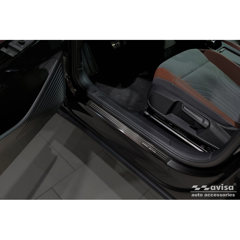 Black Stainless Steel Door sill protectors  Volkswagen ID.4 2020- - 'Special Edition' - 4-pieces