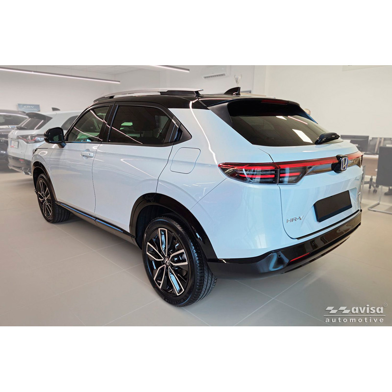 Avisa Matt Black Stainless Steel Rear bumper protector  Honda HR-V III 2021- 'Ribs'