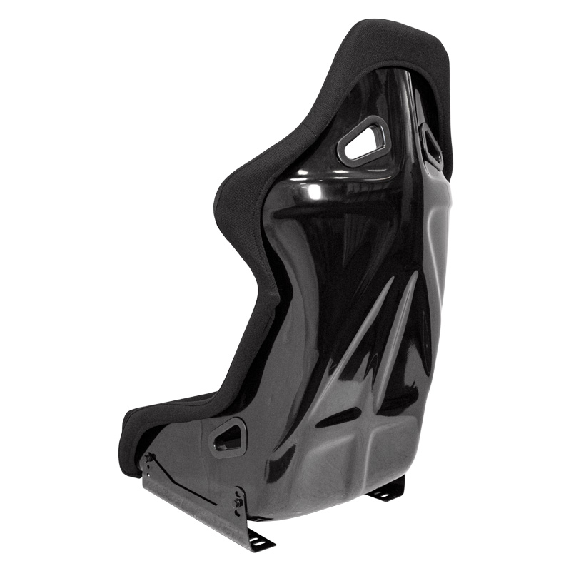 Sport seat 'BS1' - Black - Non-reclinable fibreglass back-rest - incl. slides