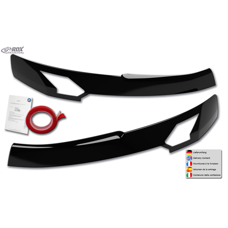 RDX Head light spoilers  Dacia Duster III & Dacia Bigster 2024- (ABS Gloss Black)
