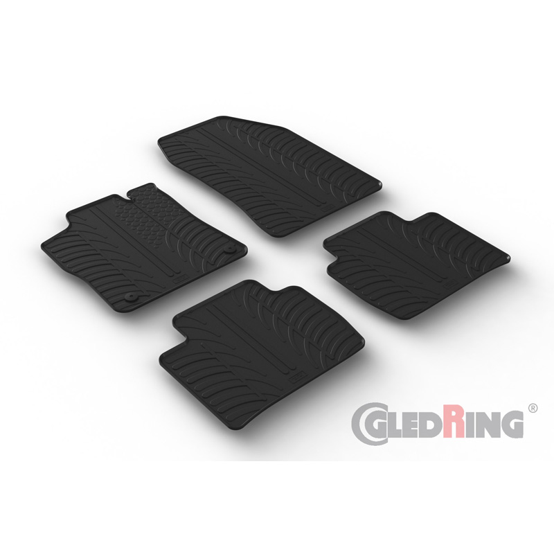 Rubber car mats set  Peugeot 408 X 2022- (T profile 4-pieces)