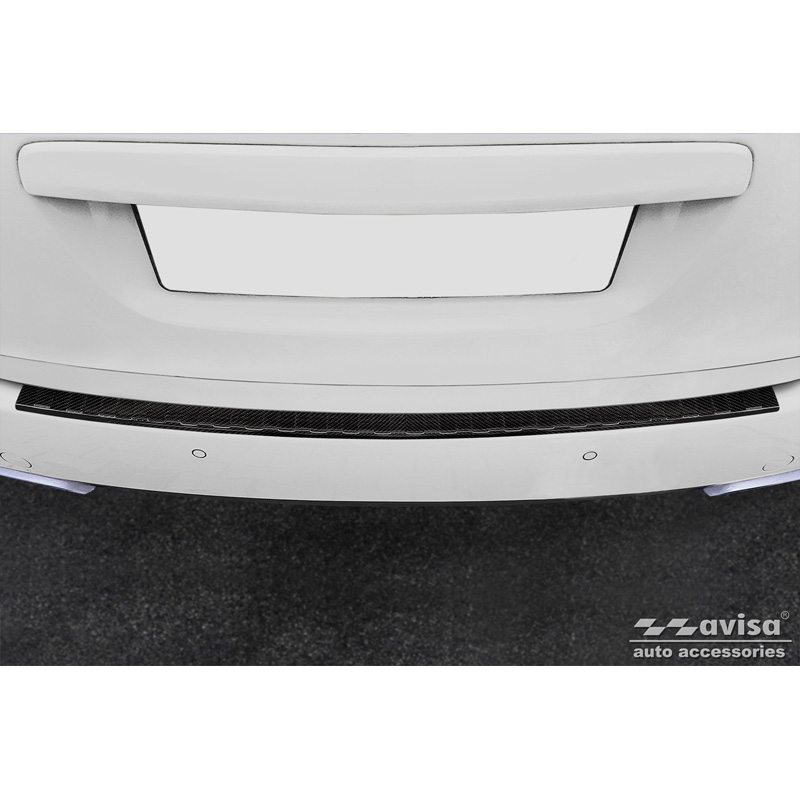 Real 3D Carbon Rear bumper protector  Porsche Cayenne II 2010-2014 'Ribs'