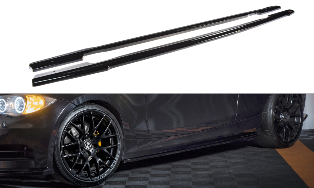 Zijskirts passend voor BMW 1-Serie E81/E87 2007-2011 Facelift M-Pack Gloss Black