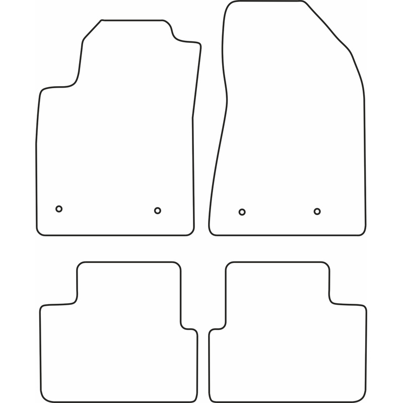 Set velour car mats  Fiat Bravo 2007-