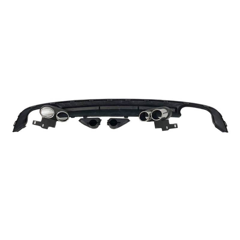 Diffuser passend voor Audi A6 C8 S-Line S6 Look Chroom