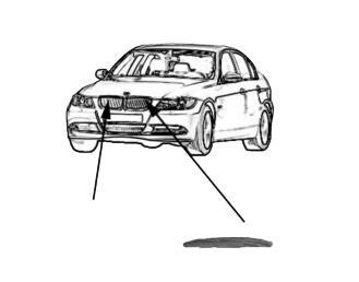 motorkaplijst, chrome, links BMW 3 serie E90/E91, 2005-2010