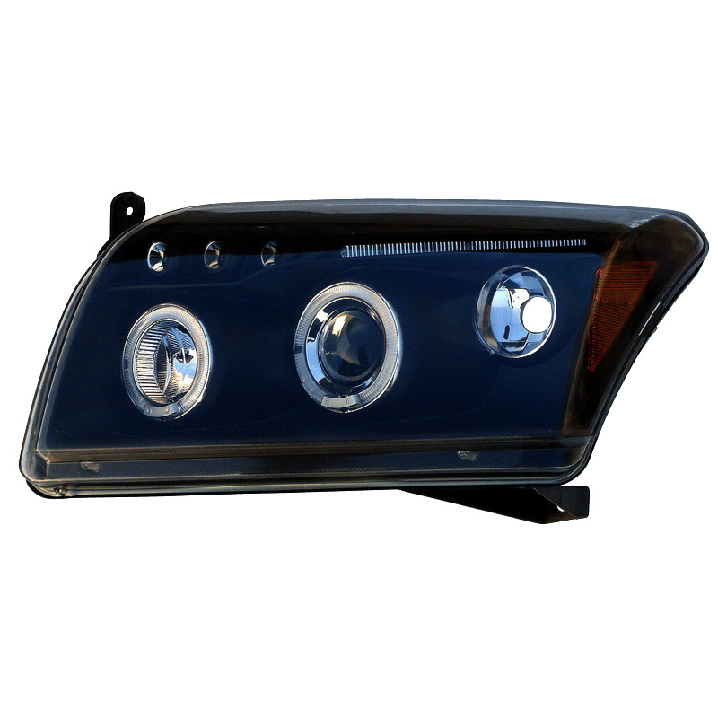 Set Headlights  Dodge Caliber 2006- - Black - incl. Halos