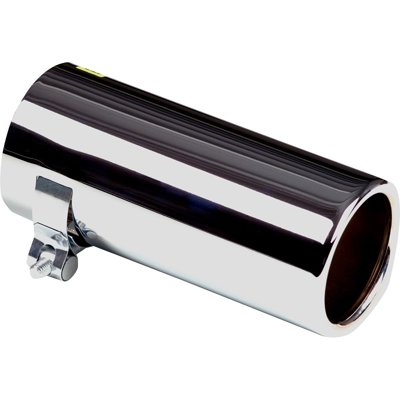 Exhaust finisher Inox - round 76mm - length 170mm - 50-60mm connection