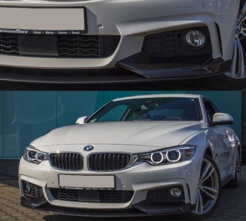 Voorspoiler passend voor BMW 4 Serie F32 M-Pack Sport-Performance Matt Zwart
