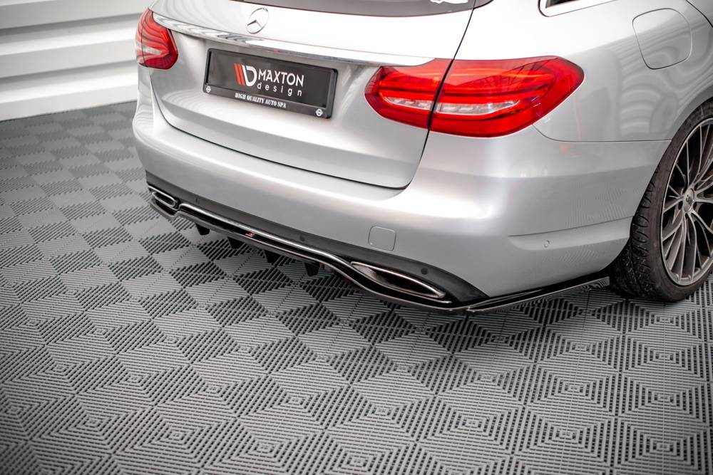 Diffuser passend voor Mercedes-Benz C Klasse Estate W205 Maxton Glans Zwart