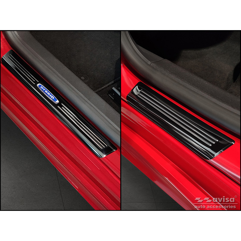 Black Inox door sill protectors  Ford Focus IV excl. ST-Line 2018- 'Hybrid' - 4-pieces