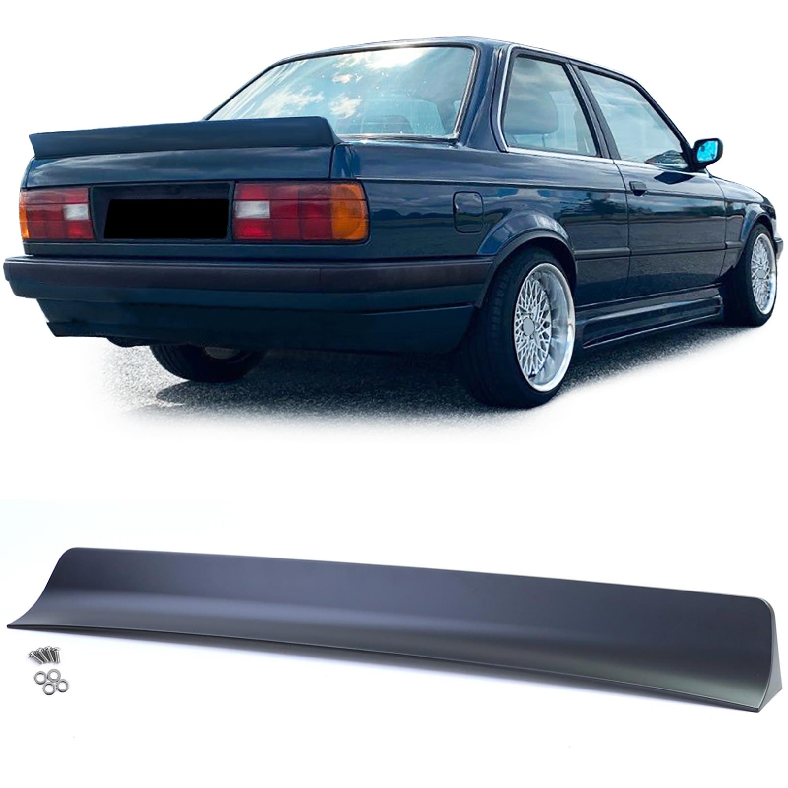 Spoiler passend voor BMW 3 Serie E30 Zwart