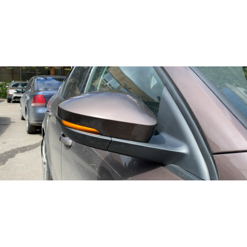 Set LED Side-Mirror Indicators  Skoda Octavia III 2013-2020 & Volkswagen T-Roc 2017-2020 / T-Cross 2019- - Smoke - incl. Dynamic Running Light