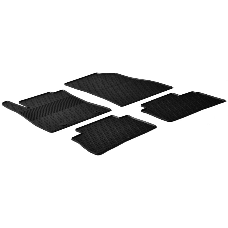Rubber car mats set  Nissan Juke 2010-2019 (G profile 4-pieces + mounting clips)