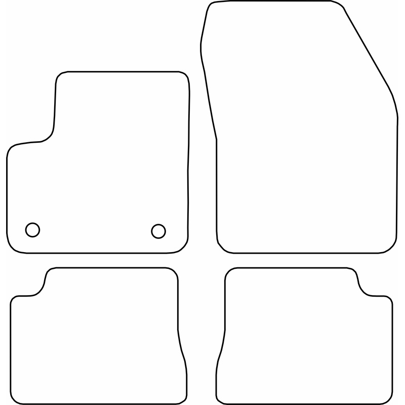 Set velour car mats  Jeep Avenger & Fiat 600e (Electric) 2023-