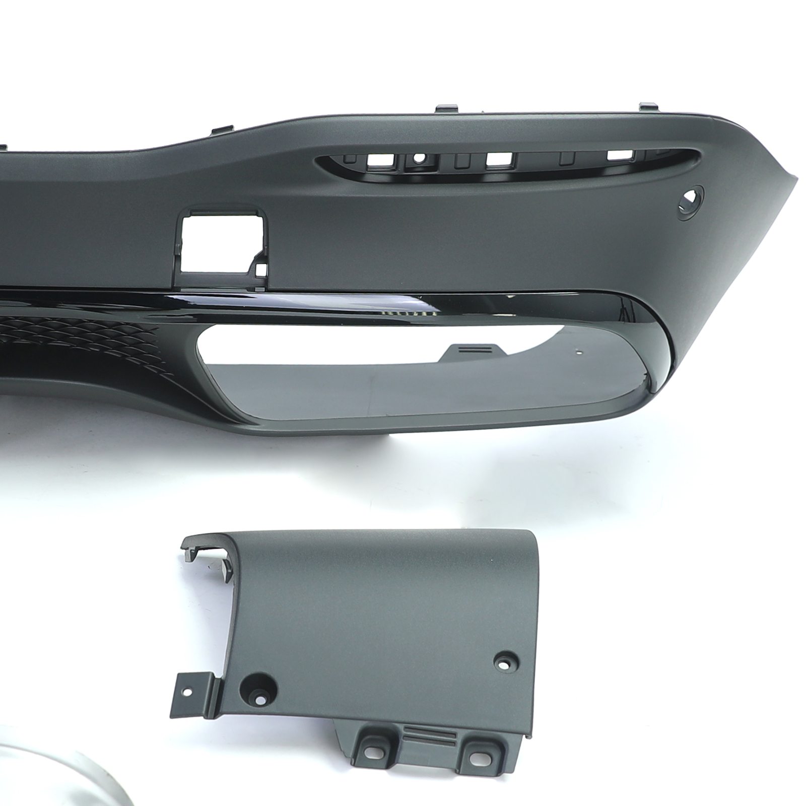 Diffuser passend voor Mercedes GLE SUV W167 V167 19-23 AMG Look Zwart