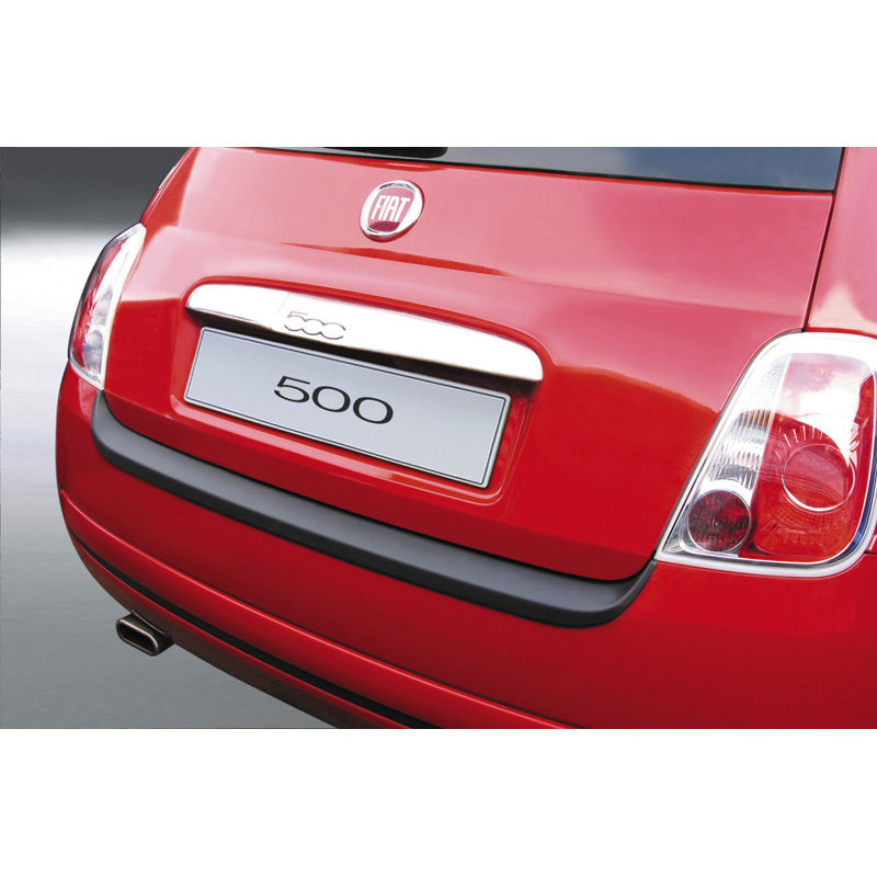 ABS Rear bumper protector  Fiat 500 10/2007-6/2015 Black