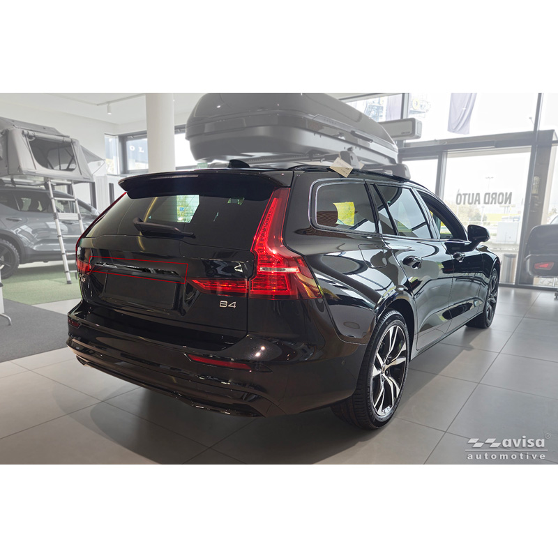 Avisa Black Chrome Stainless Steel Tailgate Trim  Volvo V60 II 2018-