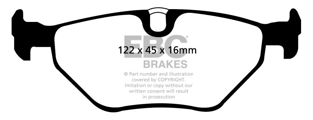 EBC Brakes BMW 530 3.0 (E39) 96-2000 Remblokken achterzijde