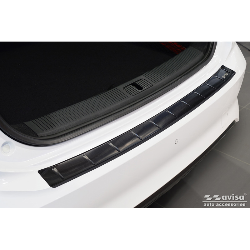 Black Stainless Steel Rear bumper protector  MG 5 SW (EV) 2022- 'British Flag'